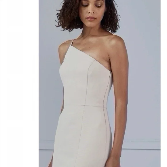 NEW Amsale Dress Cecilia Platinum Sleeveless - Picture 3 of 10